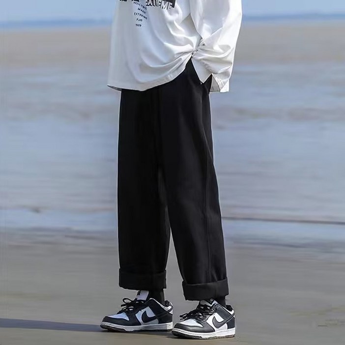 엘쏘 코튼 롱 와이드 치노 면 팬츠