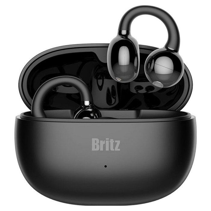 브리츠 오픈형 타입 블루투스 이어폰, BZ-Clip7, 블랙, 25시간