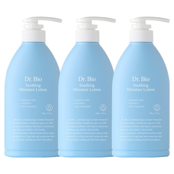 닥터바이오 수딩 페이스 앤 바디로션, 500g, 3개 닥터바이오 수딩 페이스 앤 바디로션, 500g, 3개