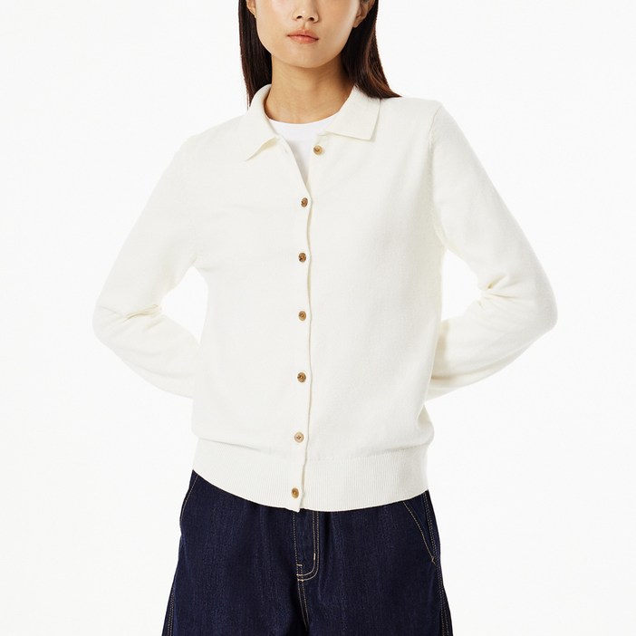 JAJU 여성용 소프트 카라 가디건