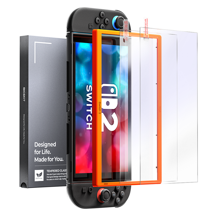 빅스킷 닌텐도 스위치2 강화유리 고화질 액정보호필름 부착키트