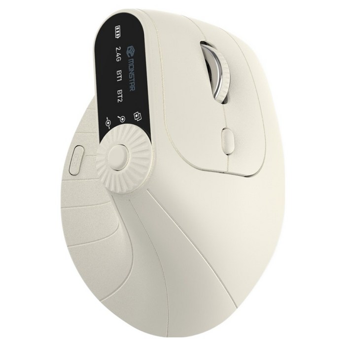 몬스타기어 크루 GV 인체공학 노브 손목보호 사무용 노트북 매크로 무선 블루투스 버티컬 마우스