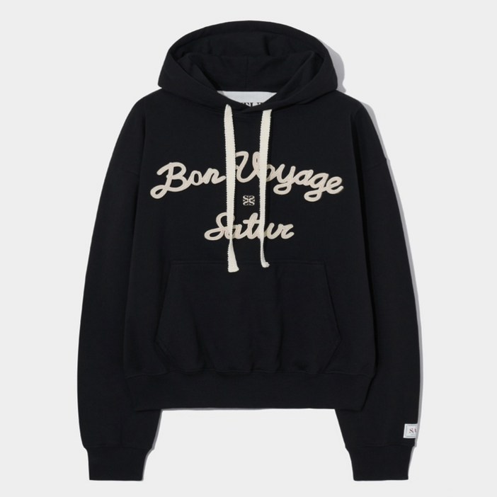 세터 남녀공용 로고 보야지 면 후드 티셔츠