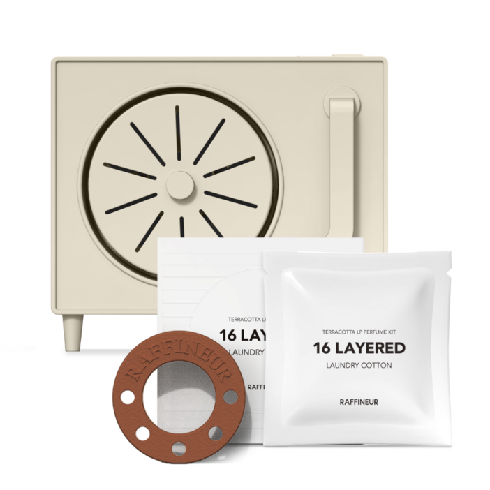 라피네르 턴테이블 전자 디퓨저 세트, 베이지 + 런드리 코튼, 1개