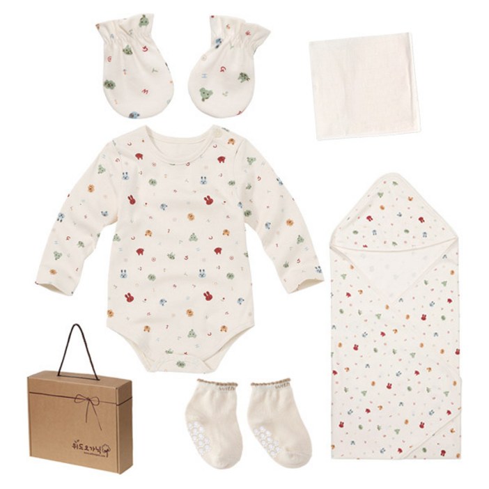 위드오가닉 신생아용 출산선물 6종 세트