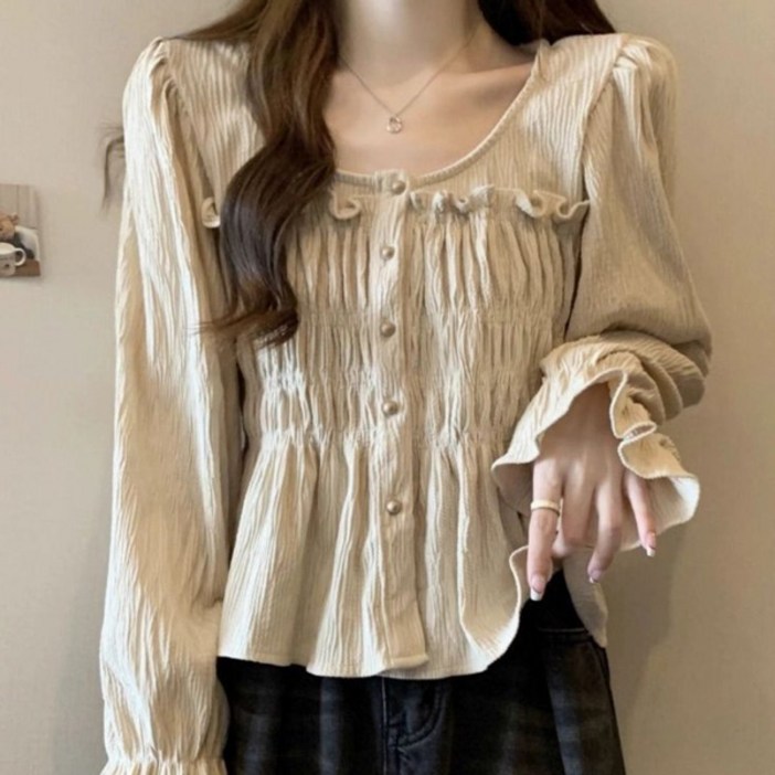 포플러앤씨 여성용 마이테온 스퀘어넥 블라우스 P26SPBL121609