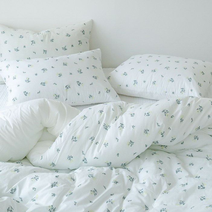 누블 에델 플라워 60수 아사 순면 사계절 차렵이불