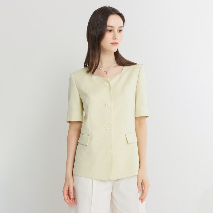 나이스클랍 여성용 스퀘어 넥 자켓