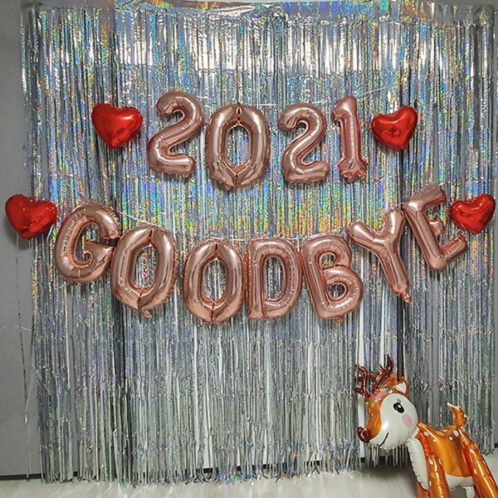 굿바이 2021년 헬로우 2022년 파티장식 신년장식 잘가라 2021년 방가워 2022년