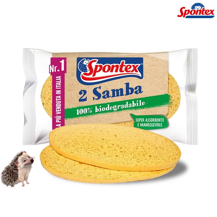 스폰텍스 프랑스 셀룰로오스 스펀지 수세미 삼바 Samba제로스크래치 제로미세플라스틱 생분해 