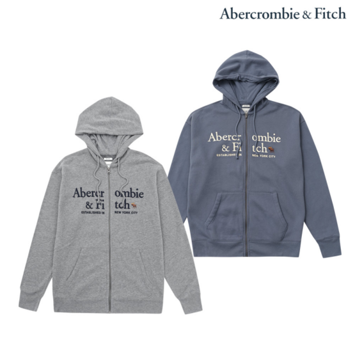 아베크롬비 A&FITCH  아베크롬비 그래픽로고 후드집업 _택1