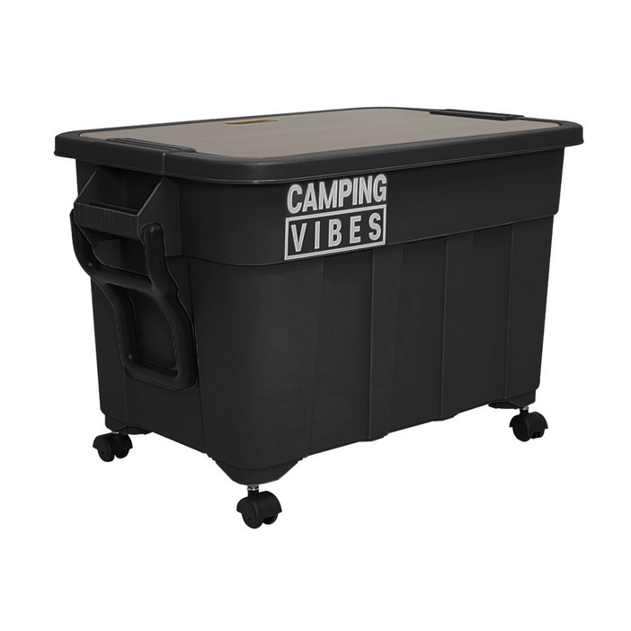 캠핑바이브스 멀티카고박스 75L 풀세트 구성 캠핑박스 토트박스, 75 블랙, 1개, 1단