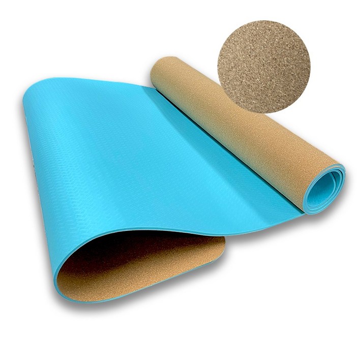냄새없는 안심 친환경 요가매트 코르크 요가매트 TPE 6mm  스트랩