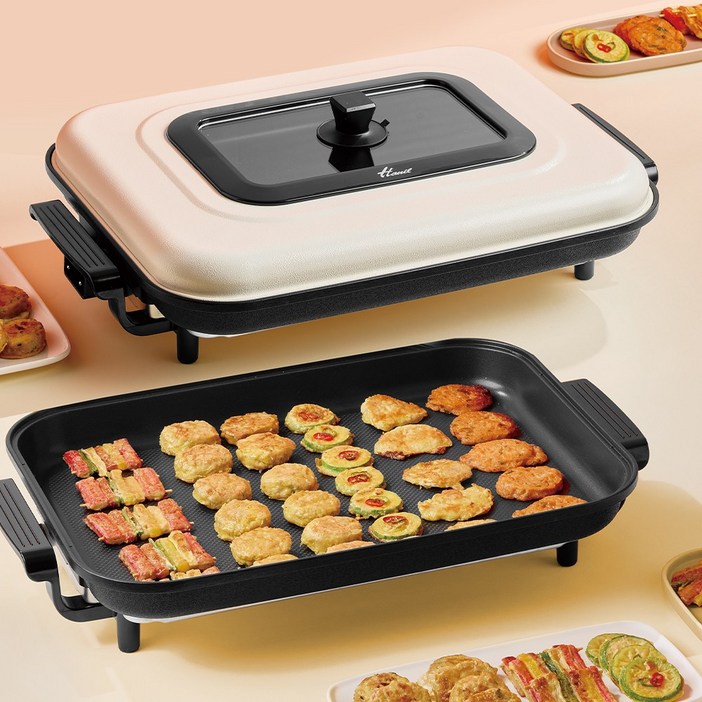 한일 대형 잔치팬 사각 전기후라이팬 전 부침개 굽는팬 명절 25년 신제품