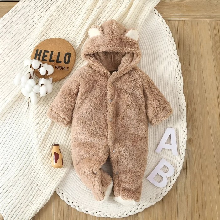 아리스랩 아기우주복 겨울 신생아옷 방한 후리스