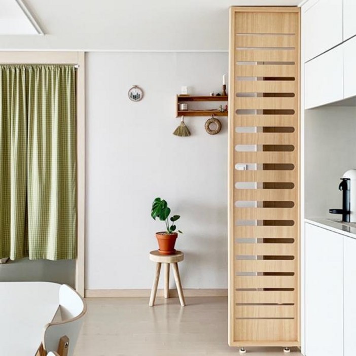 우드레이 이동식 칸막이 원룸 주방 거실 안방 셀프 가벽 인테리어 파티션 335 라운딩A