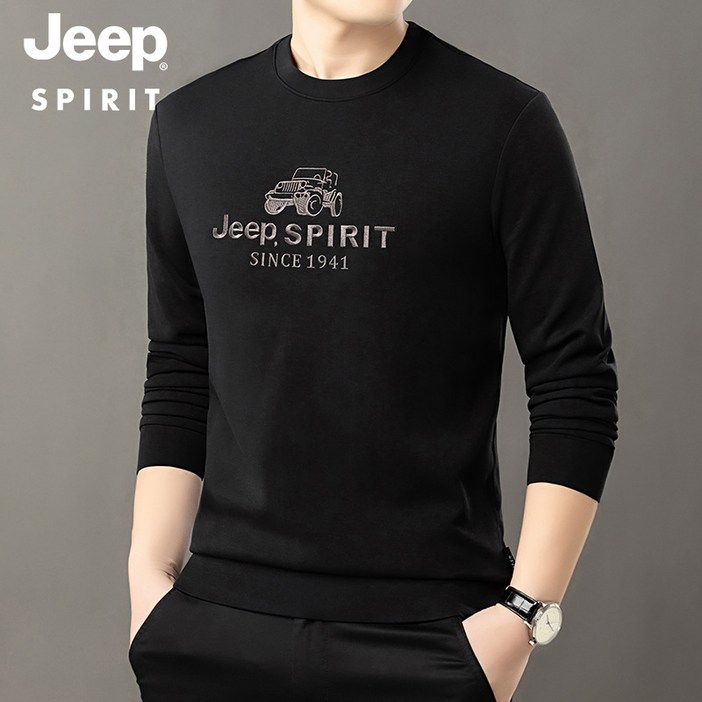 JEEP spirit (지프스피릿) 맨투맨 남성 티셔츠 남자 라운드넥