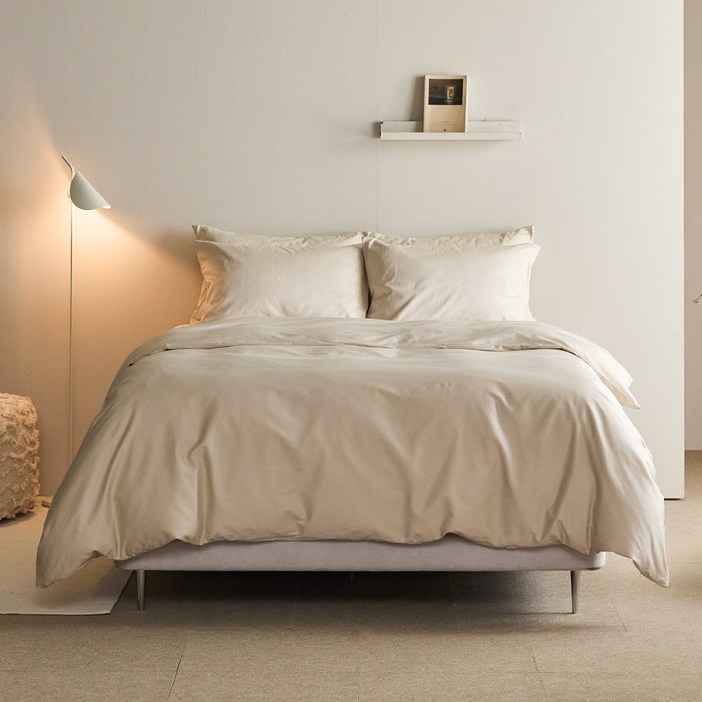 바운티풀 특급호텔침구 60수 사틴면 100% 300T 이불커버 솔리드 SS/Q/K(12컬러), 바닐라버터