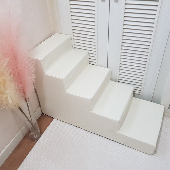 8DECO 강아지계단 5단 60cm 펫스텝, 애견계단, 그레이계단, 아이보리 방수 5단, 1개