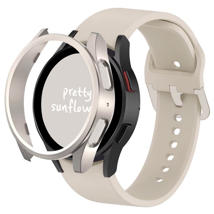 아이메이드잇 갤럭시워치 호환 실리콘 스트랩  케이스 세트, 스타라이트, 1개