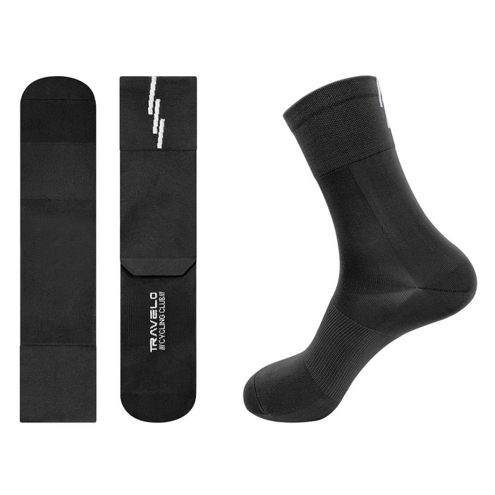 트레벨로 컴프레션 자전거 양말 2pcs, 블랙, 1개