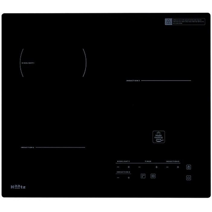 하츠 IH-365DTL 빌트인 전기 하이브리드 인덕션 하이라이트 3구 쿡탑