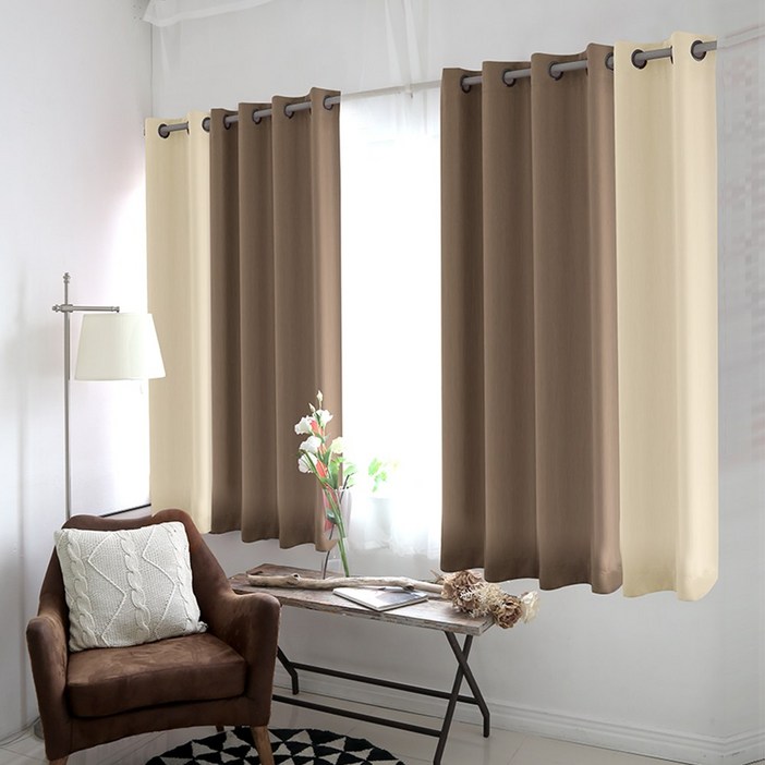 리빙위키 암막커튼 작은창 포인트커튼 아일렛커텐 거실 창문 원룸 햇빛