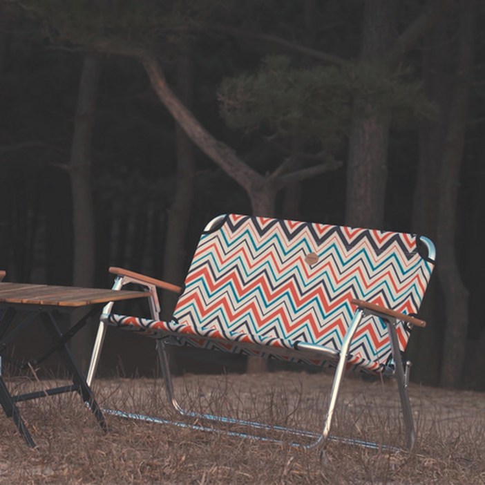 스노우라인 폴딩벤치 2인용 캠핑 접이식 의자