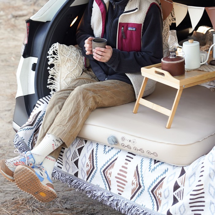 빈슨메시프 자충매트 카스테라10T 더블 캠핑 2인 에어 휴대용 카키