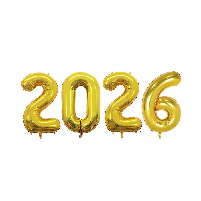 올리브파티 2026 초대형 풍선 샴페인 신년 파티 용품 세트 패키지, 1세트, 2026초대형골드