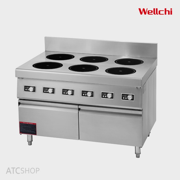 웰치인덕션 업소용 인덕션 웰치 6구 간택기 높은렌지 KRI-2100MC, 단품