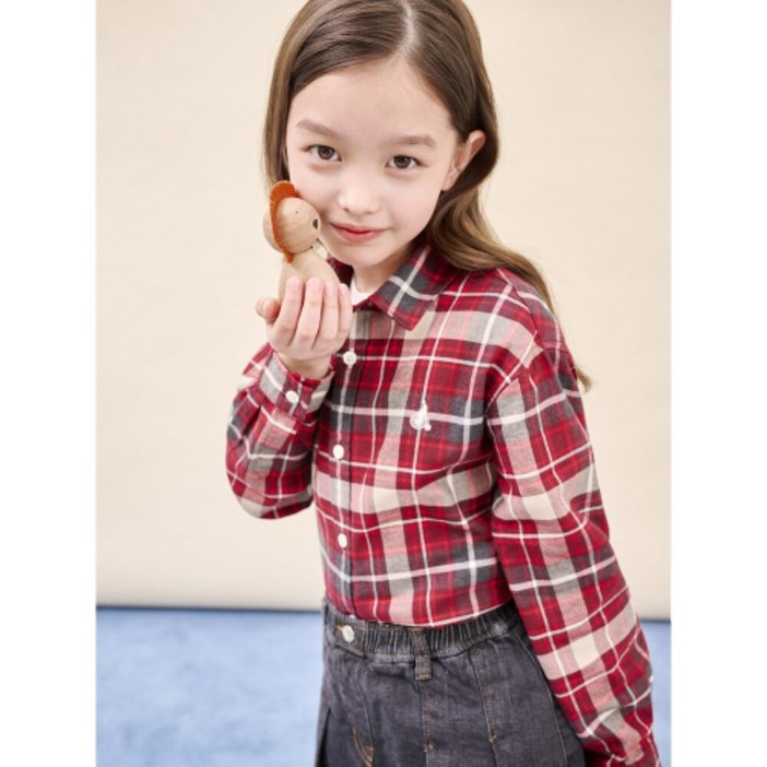빈폴 키즈 빈폴 BEANPOLE KIDS 약기모 체크 셔츠 레드 BI5964UE26