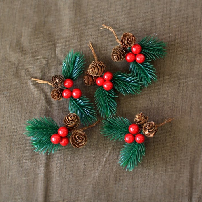 미니솔방울콘픽 5p세트 트리장식인형  XMAS장식소품