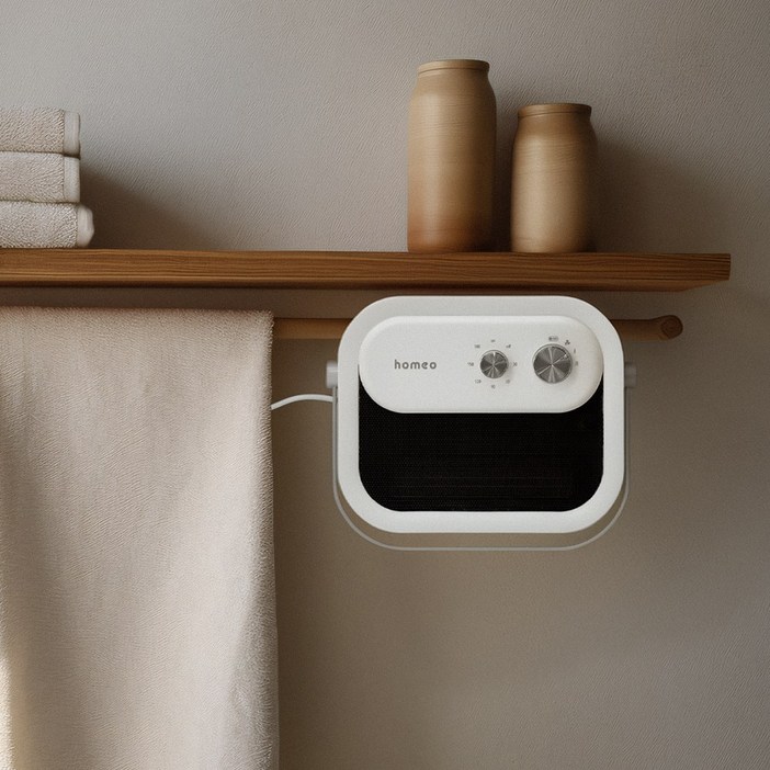 호메오 PTC 온풍기 무타공 벽걸이 탁상용 초저소음 가정용