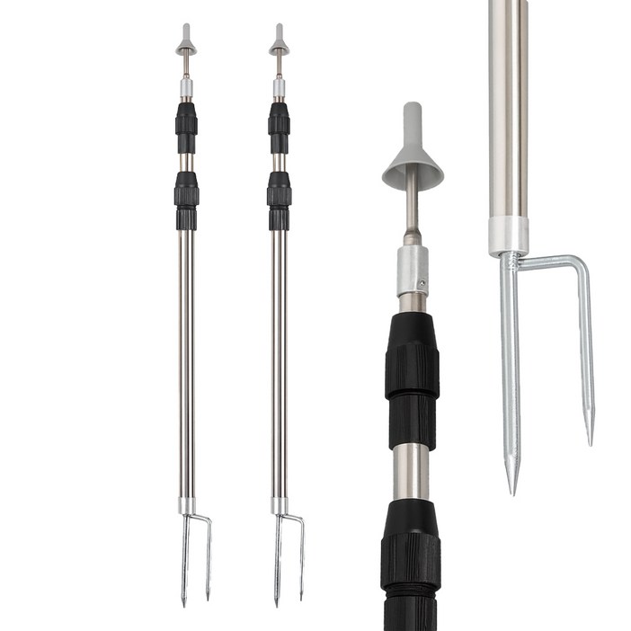 아띠꼴로 슬라이드 타프 폴대 캠핑 텐트 그늘막 지지대 2개1세트, 1세트