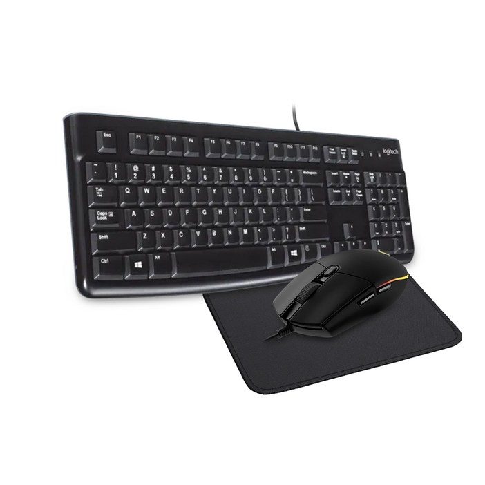 로지텍 K120 NEW 유선 키보드+로지텍 G102 블랙 (벌크) 게이밍 유선 마우스세트, G102 블랙(벌크)