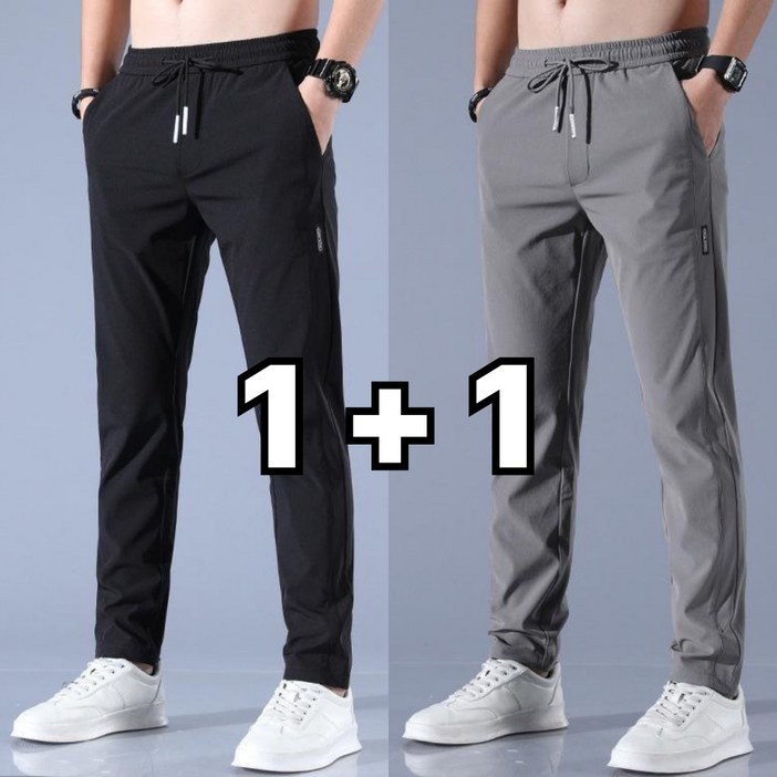 어반네이비 남자 여름 바지 아이스 냉감 쿨링 슬랙스 1+1