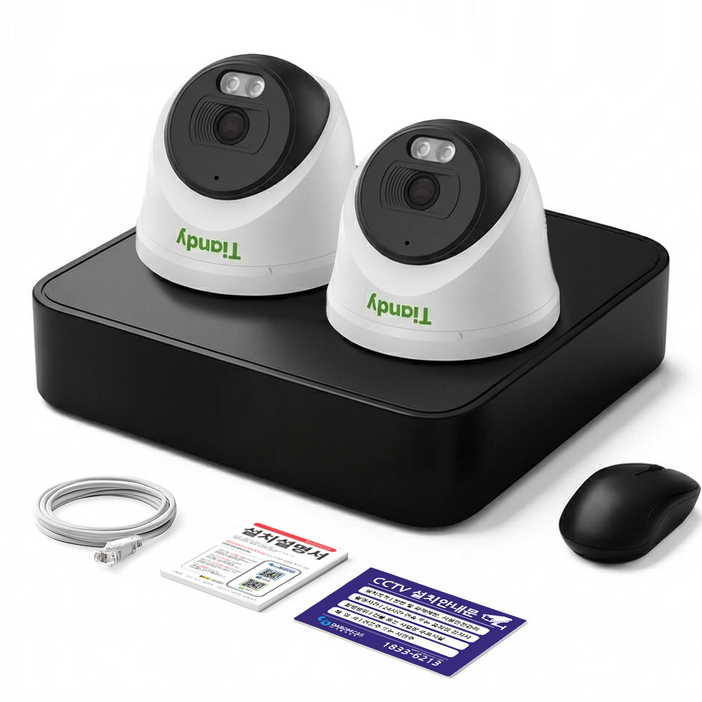 티앤디 AK 200만화소 IP CCTV 녹화기 세트 자가설치 방범용 실외용 실내용, 1개