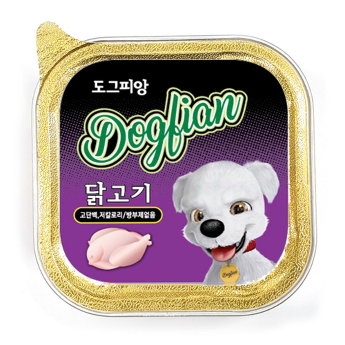 도그피앙 시저 반려견 사각캔, 강아지 간식 주식 캔 100g, 2박스, 24개, 닭고기 100g, 100g