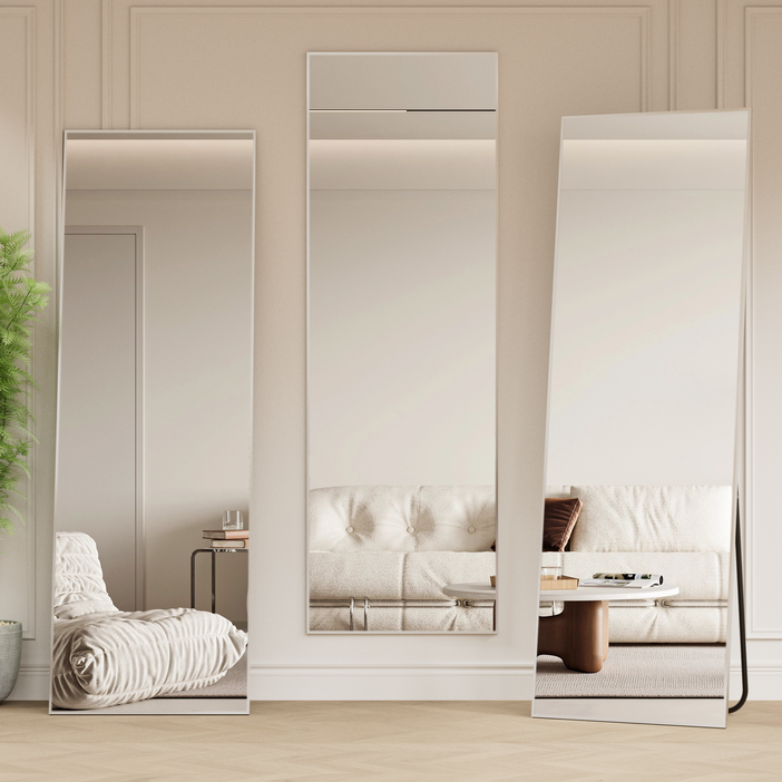 뷰티피크 직사각형 전신거울 3in1 스탠드 벽걸이 거치형 강화안전유리