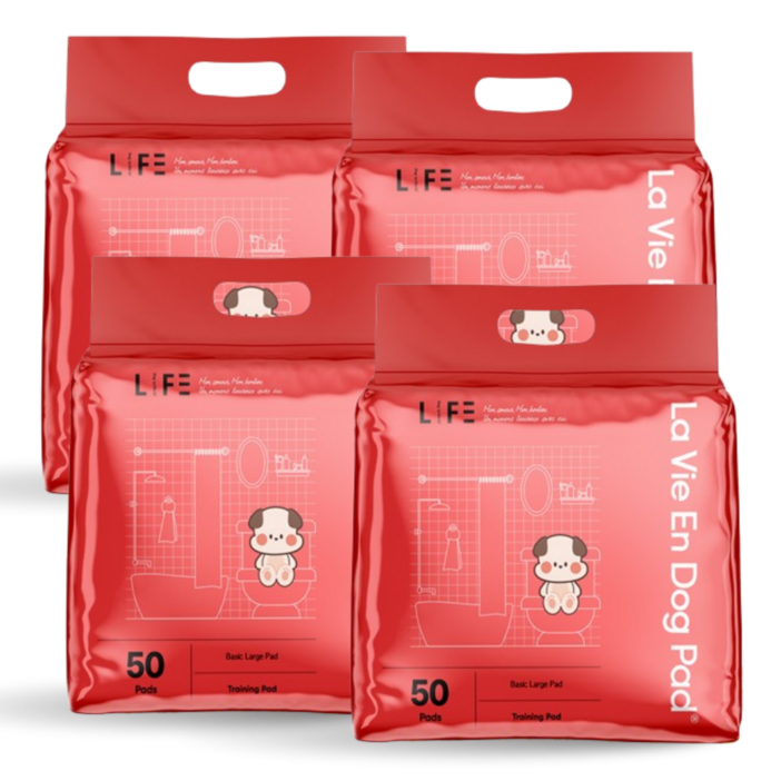 라비앙독 논슬립 패드 강아지 배변 향균 탈취, 4개, 50개입