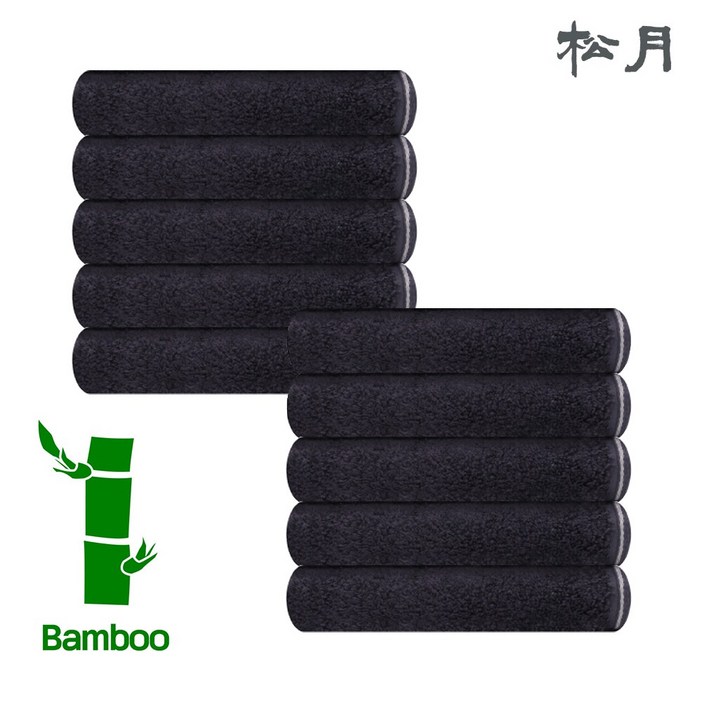 송월 190g 뱀부얀 코마사 혼방사 수건 10장 40X80cm 590GSM, 10개, 진회색 송월 190g 뱀부얀 코마사 혼방사 수건 10장 40X80cm 590GSM, 10개, 진회색