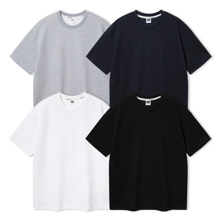 앨빈클로 남녀공용 더블코튼 무지 오버핏 반팔 티셔츠 AST313