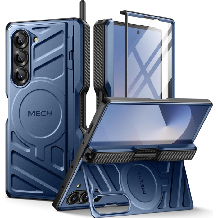 통에이트 힌지 보호 S펜 수납 슬림 풀커버 거치대 휴대폰 케이스액정보호필름 세트