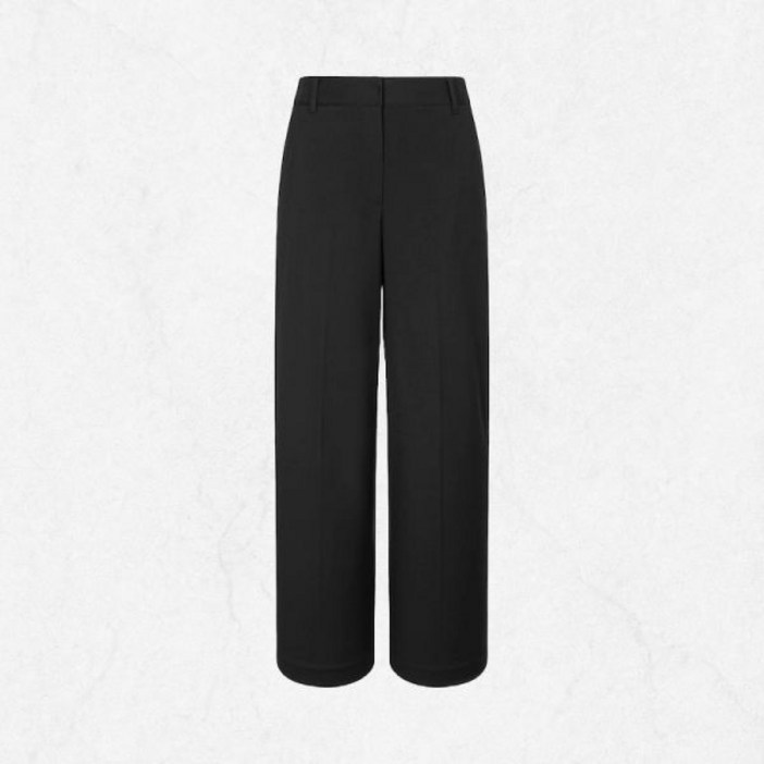 [국내정품] 빈폴 BEANPOLE LADIES [B. my] 시그니처 세미 와이드 팬츠 - 블랙 2413466