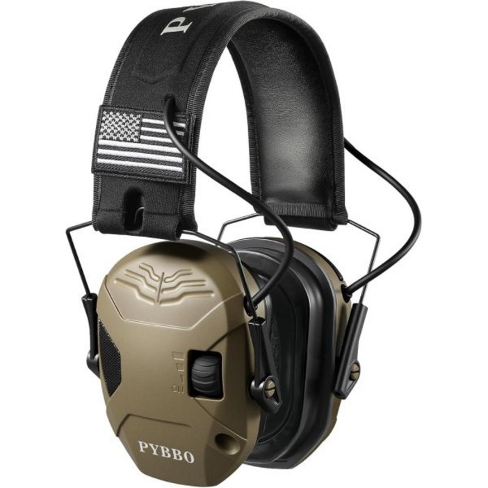 PYBBO 파이보 NRR 23dB귀덮개 젤 귀패드 포함 슬림형 능동 소음 차단 소리 증폭 사냥용