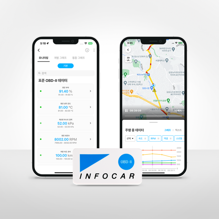 인포카 자동차 스캐너 IO180IH android, iOS동시호환 OBD2 ELM327 자동차 진단기