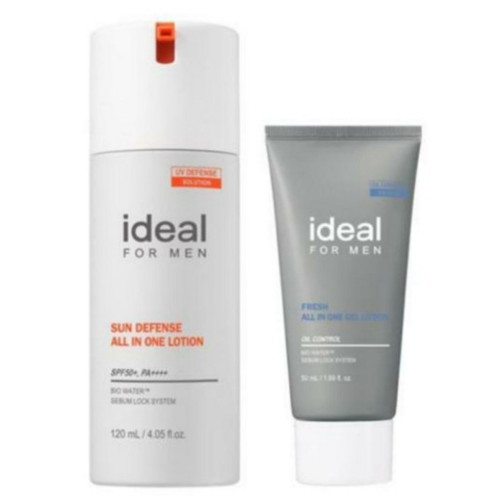 2024최신NEW 스킨로션선크림아이디얼 포 맨 선디펜스 올인원 기획50ml