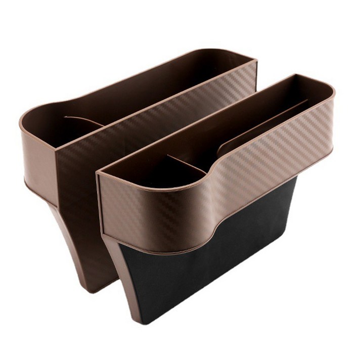 차량용 콘솔 사이드포켓 컵홀더 운전석1조수석1, 02.브라운, 1세트