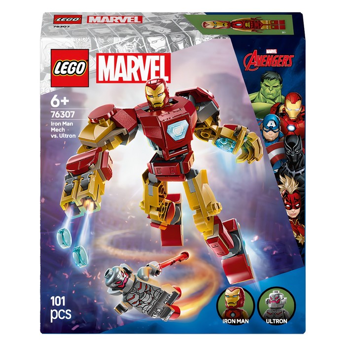 레고 슈퍼히어로 마블 아이언맨 로봇 대 울트론 76307